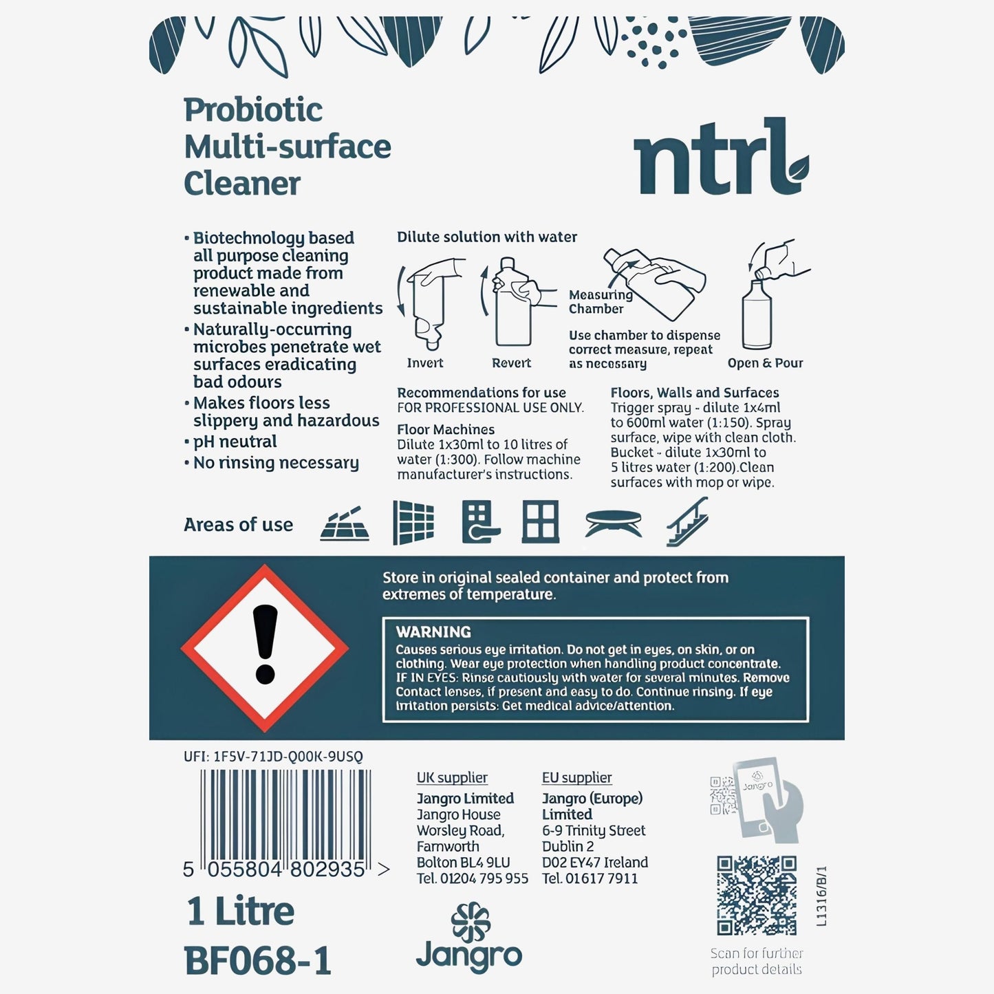 ntrl Probiotic Multipurpose Cleaner - 1L