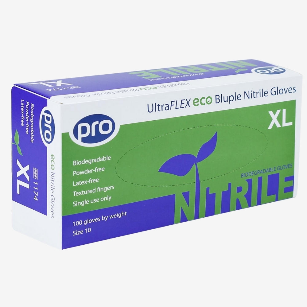 PRO ultraFLEX Biodegradable Nitrile Gloves - 100 pack