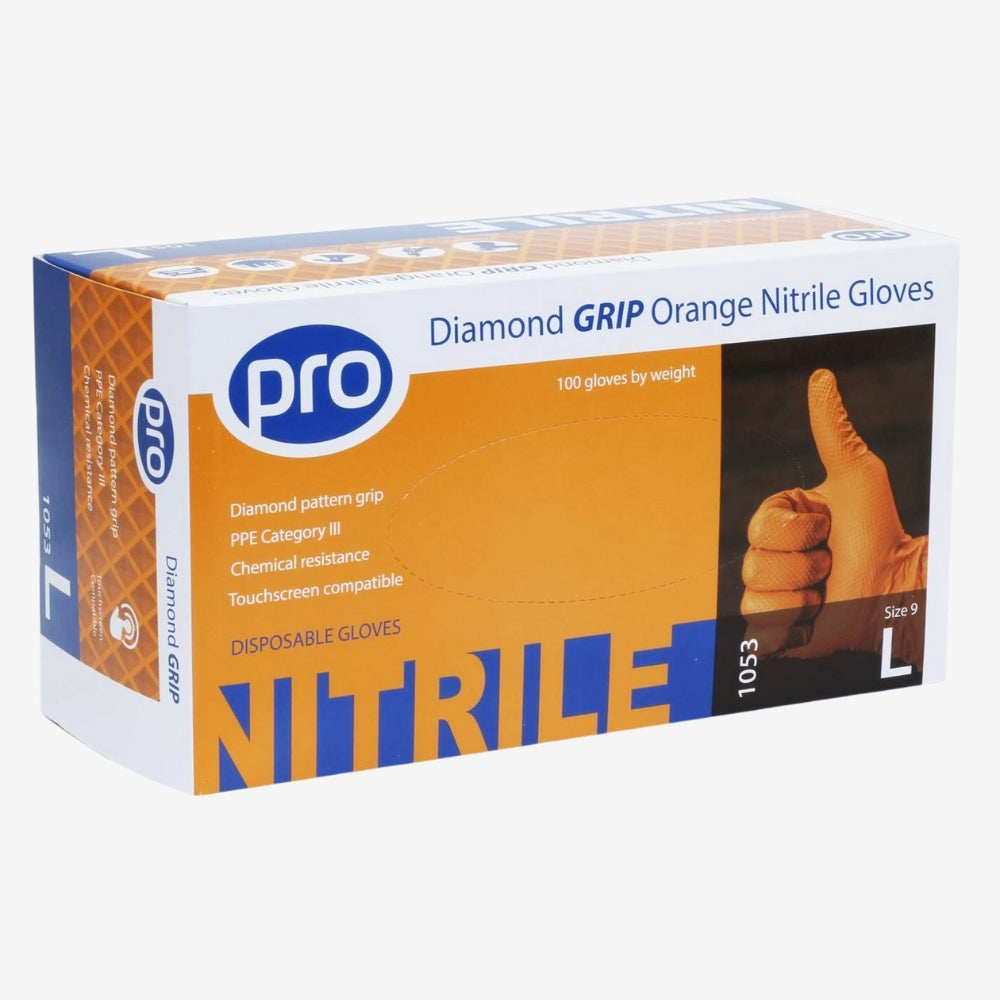 PRO Diamond Grip Nitrile Gloves - 100 pack