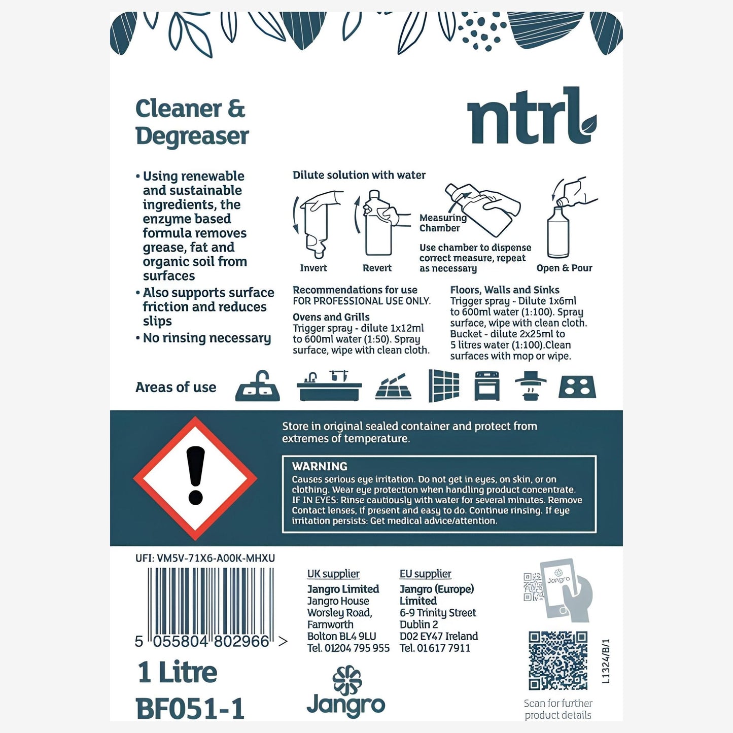ntrl Cleaner & Degreaser - 1L